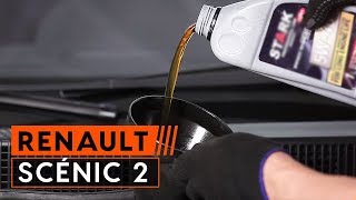 Cómo cambiar el aceite de motor, filtro de óleo en RENAULT SCÉNIC 2 INSTRUCCIÓN | AUTODOC