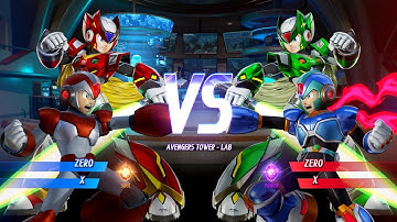 Zero and X VS Green Zero and Blue Zero - Marvel vs Capcom Infinite