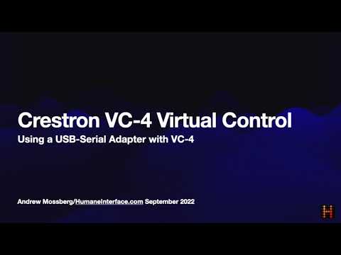 Using a Serial Adapter with Crestron VC-4