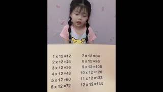 D-kids学生Impressive 👏🏻👏🏻🥰 没有想到要四岁的小孩可以1到12的乘法表已经完全可以背上来 棒棒哒🎉