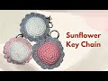 Tutorial SUNFLOWER KEYCHAIN CROCHET | DIY Gantungan Kunci Rajut Bunga