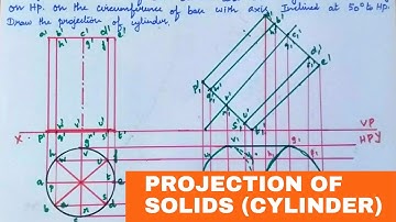 Projection of Solids in Engineering Drawing | Cylinder I EG | Tamil