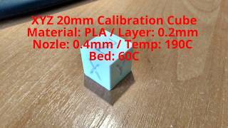 It's Printing! (TEVO Tarantula): XYZ 20mm Calibration Cube
