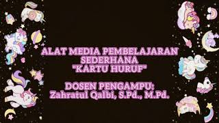 Cara Membuat Media Pembelajaran Sederhana " Kartu Huruf " ( usia 4 - 6 tahun )