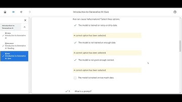 GOOGLE CLOUD | Introduction to Generative AI | QUIZ