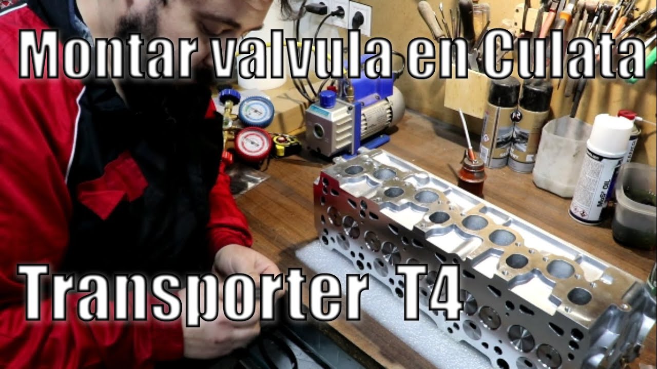 montar valvulas en culata y comprobar sellado vw transporter t4 AAB 2 4d