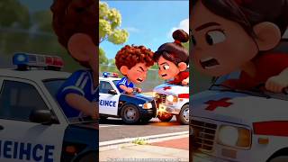 A Story Of Ambulance Vs Police Mini Wood Toy-Woodworking Art Skill Wood Hand Crafts