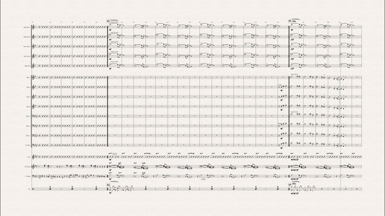 "Atchafalaya" (Snarky Puppy) - big band arrangment (low version) by Ben Pritchard "Atchafalaya" (Snarky Puppy) - big band arrangment (low version) by Ben Pritchard