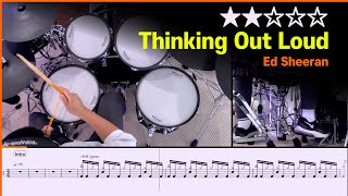 [Lv.03] Thinking Out Loud - Ed Sheeran (★★☆☆☆) Drum Cover with Sheet Music Resimi