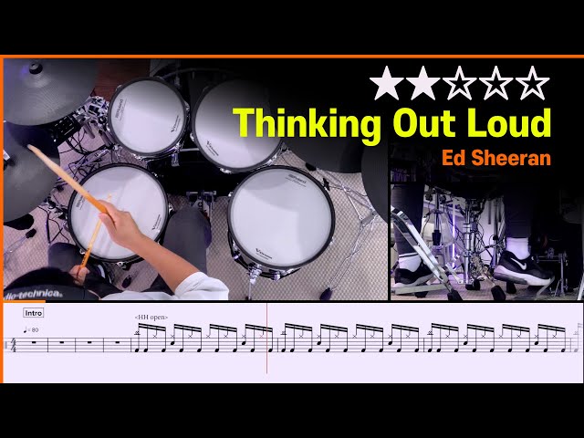 [Lv.03] Thinking Out Loud - Ed Sheeran (★★☆☆☆) Drum Cover with Sheet Music
