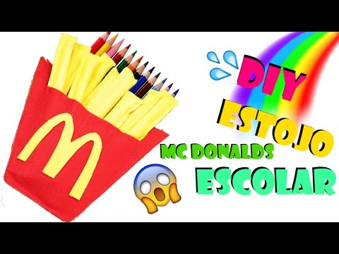DIY: ESTOJO ESCOLAR VOLTA AS AULAS BATATA MC DONALDS | MATERIAL ESCOLAR FOFO