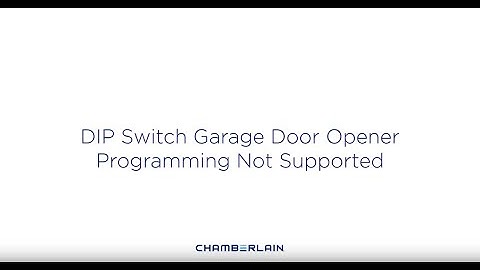 DIP Switch Garage Door Opener Programming No Longer Supported
