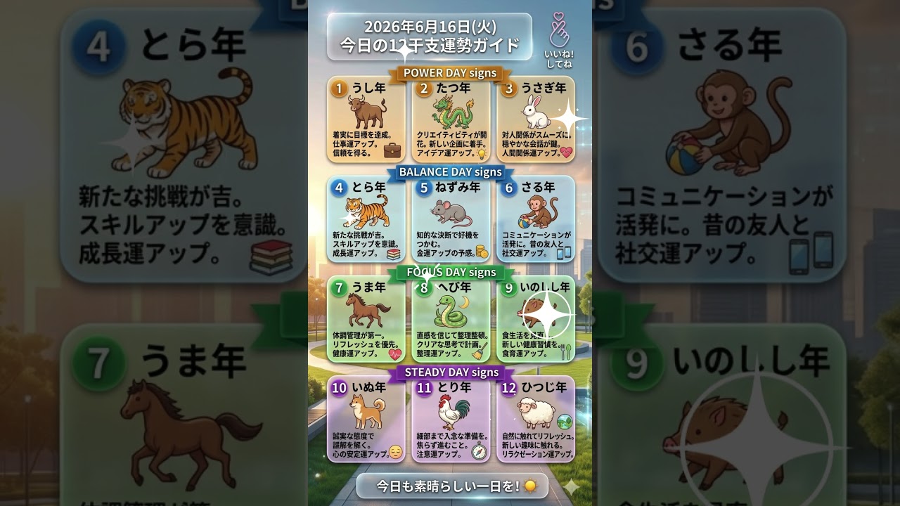 今日の十二干支占い