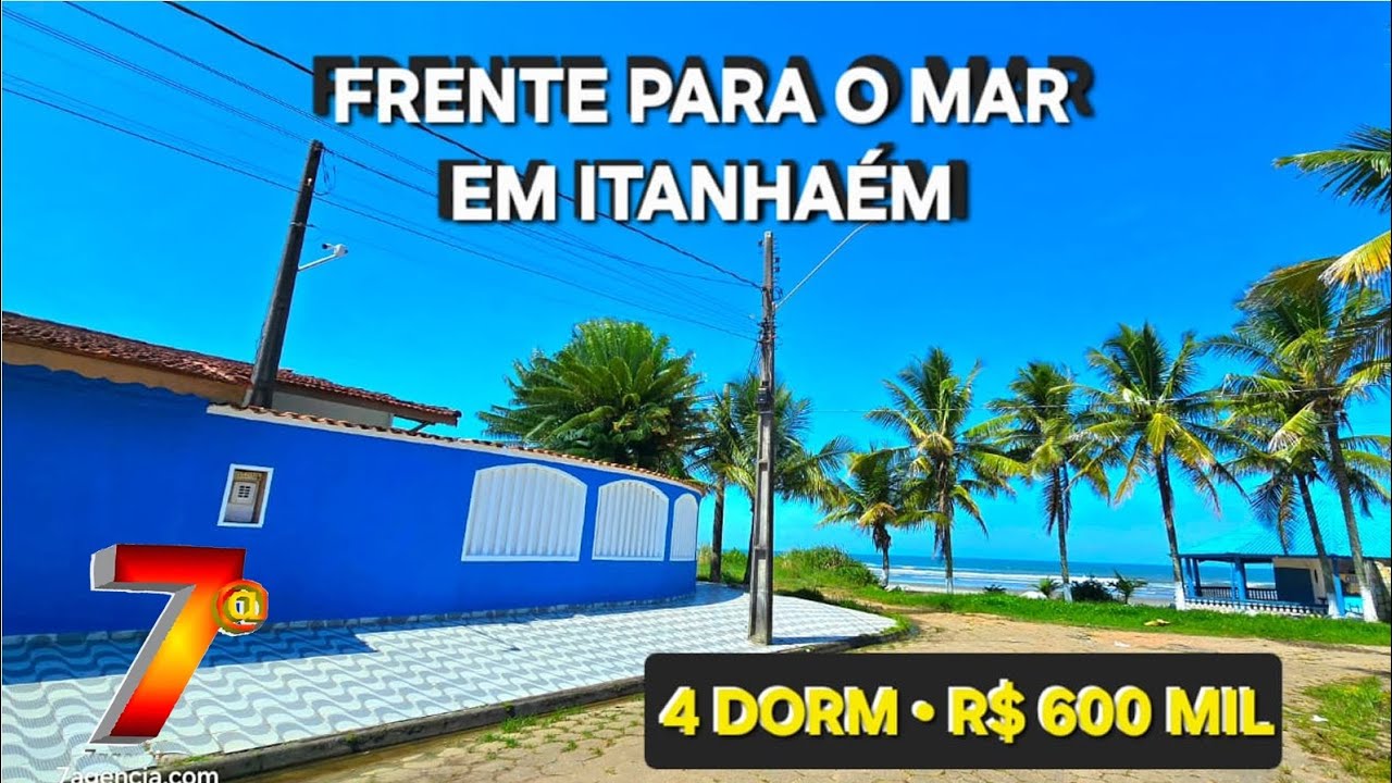 Casa Frente para o Mar em Itanhaém | 4 Dorm por R$ 600 Mil (Ideal para Quem Mora em São Paulo)