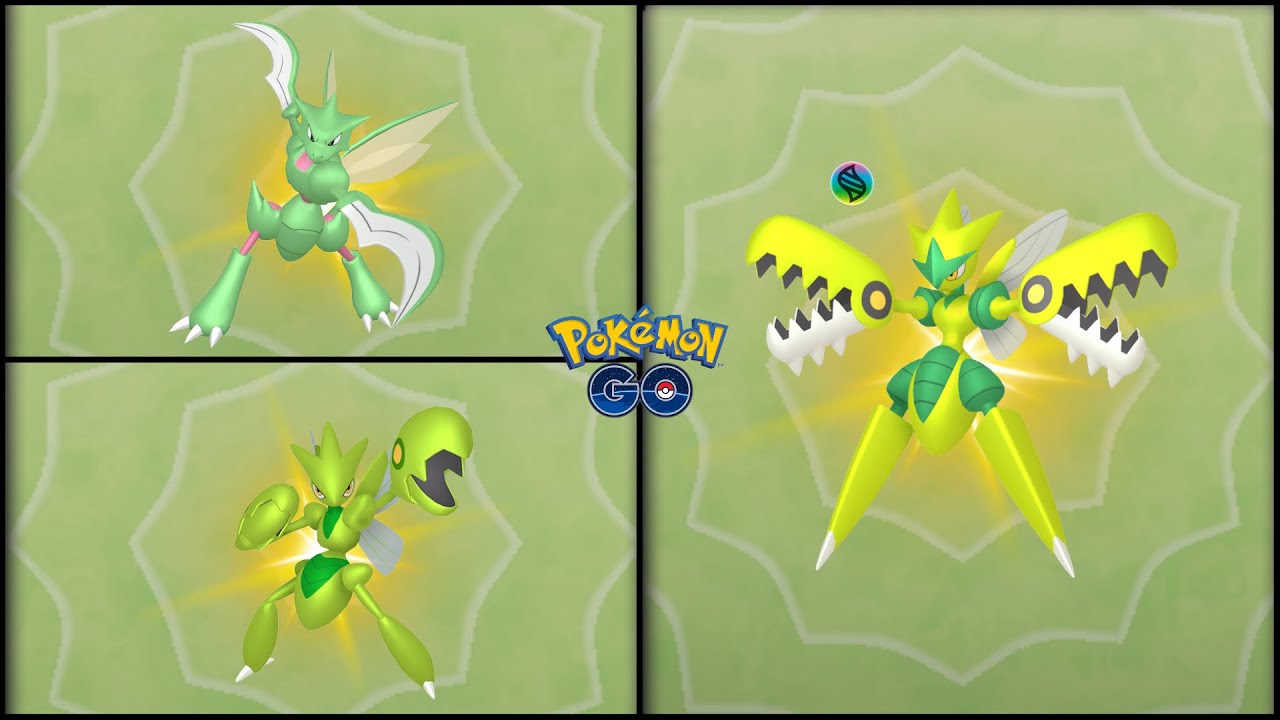 Pokemon GO: Evolving Shiny Scyther into Shiny Scizor & Shiny Mega Scizo...