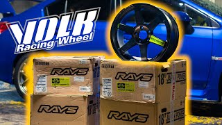 NEW WHEELS for our 2021 Subaru STI! | TE37SL Black Edition II