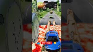 Car V's Bollard Barrier Crushes BamNG drive #game #trending #car #shorts screenshot 2