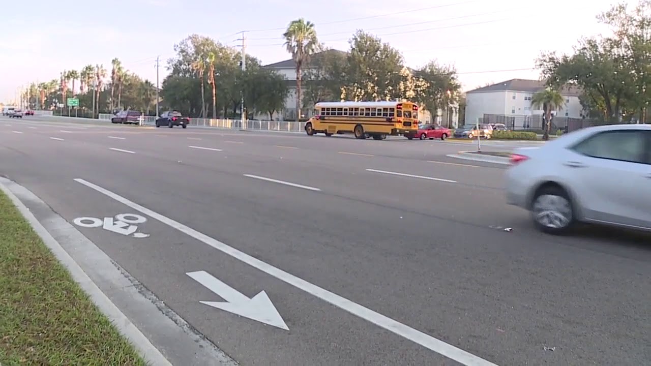 Caught on video: Car speeds past stopped school bus in Fort Myers - YouTube