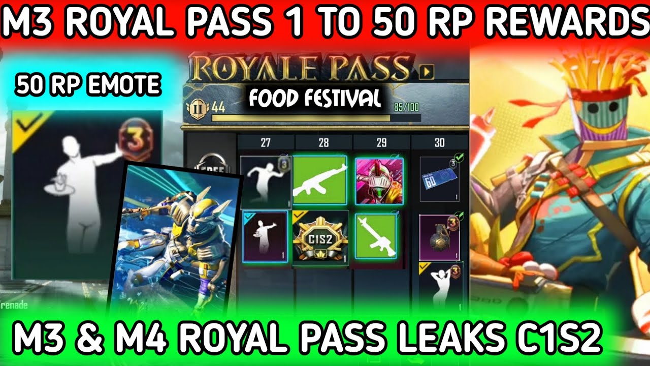 M3 ROYAL PASS REWARDS 🔥 M3 ROYAL PASS 1 TO 50 RP REWARDS 🔥 M3 ROYAL PASS LEAKS BGMI 🔥 M4 RP REWARDS