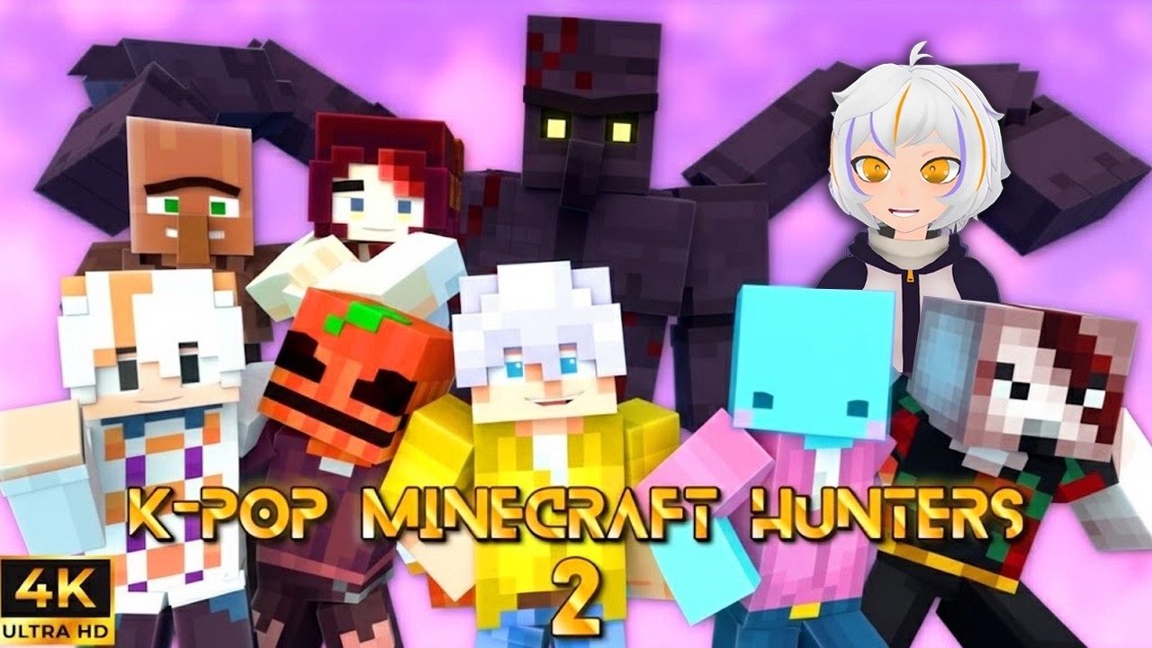 K-POP MINECRAFT HUNTERS (PARTE 2)  | ChuyMine REACCIONA a Pelicula Animada de Minecraft