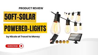 Solar Powered String Lights for Outdoors Review #stringlights