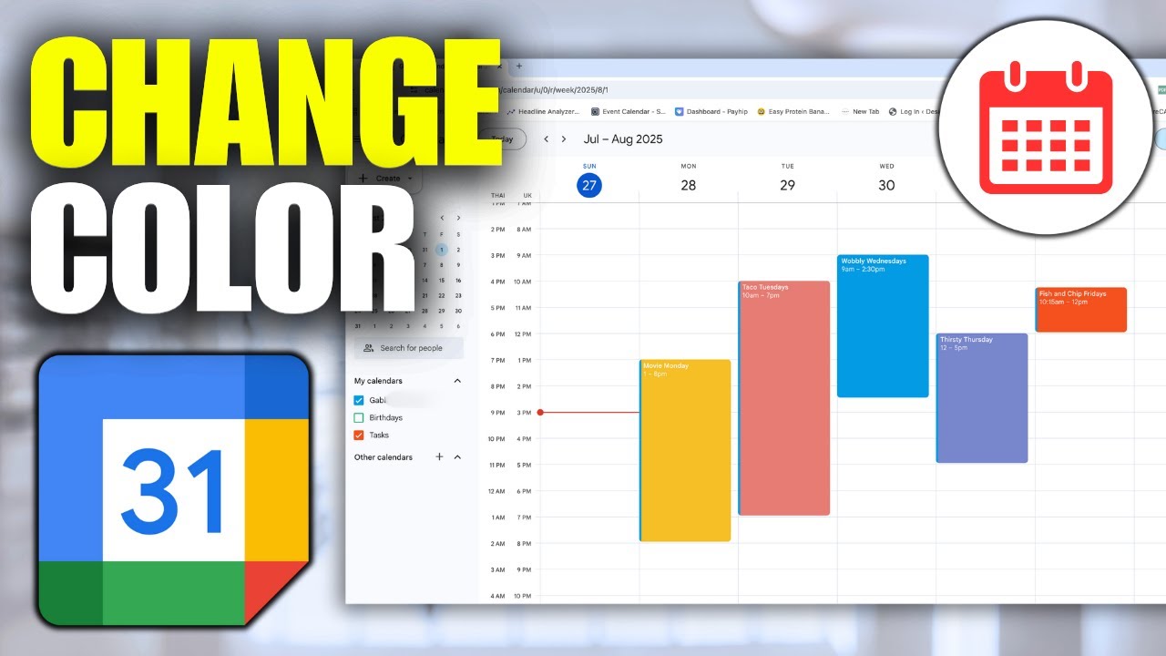 How To Change Event Color in Google Calendar (Full Guide) - YouTube