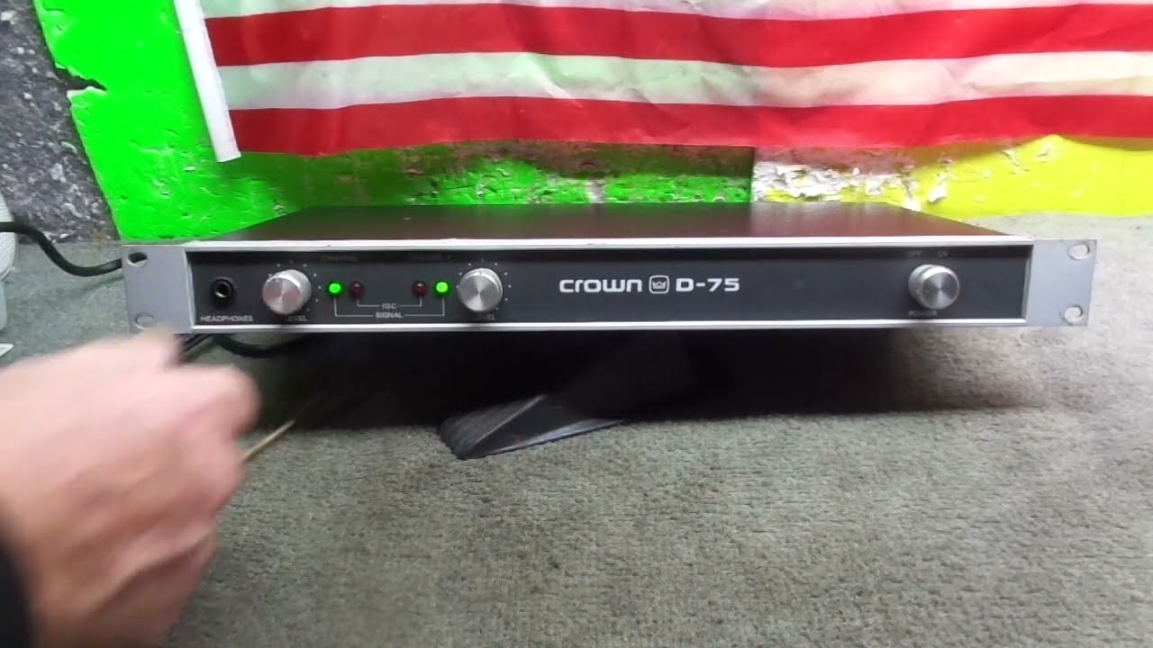 DEMO OF VINTAGE CROWN D-75 POWER AMP FOR SALE