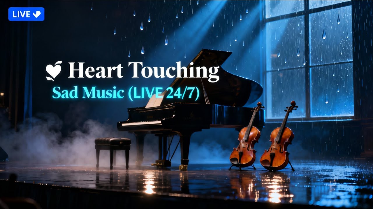 Heart Touching Sad Music 💔 Piano & Violin 🎹🎻 | Relaxing Emotional Live 24/7 (2025)