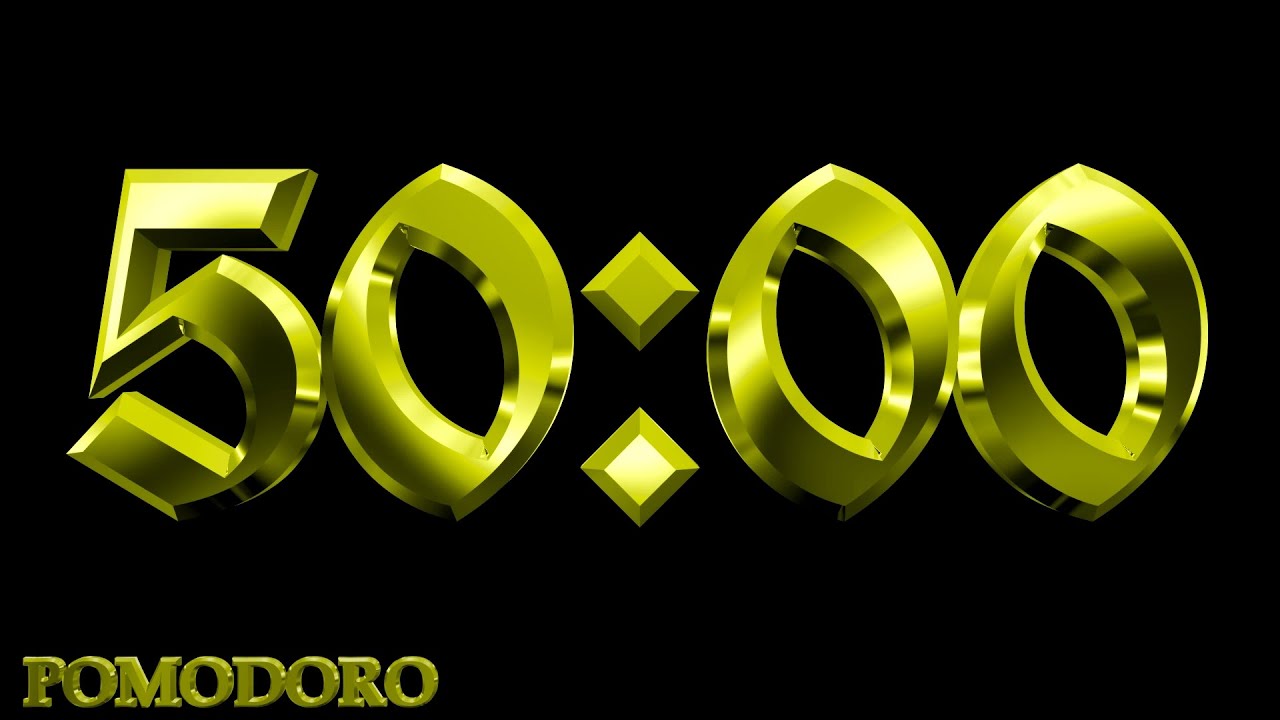 50 Minute Timer - Study - Work - Deep Focus - Countdown Timer - No ...