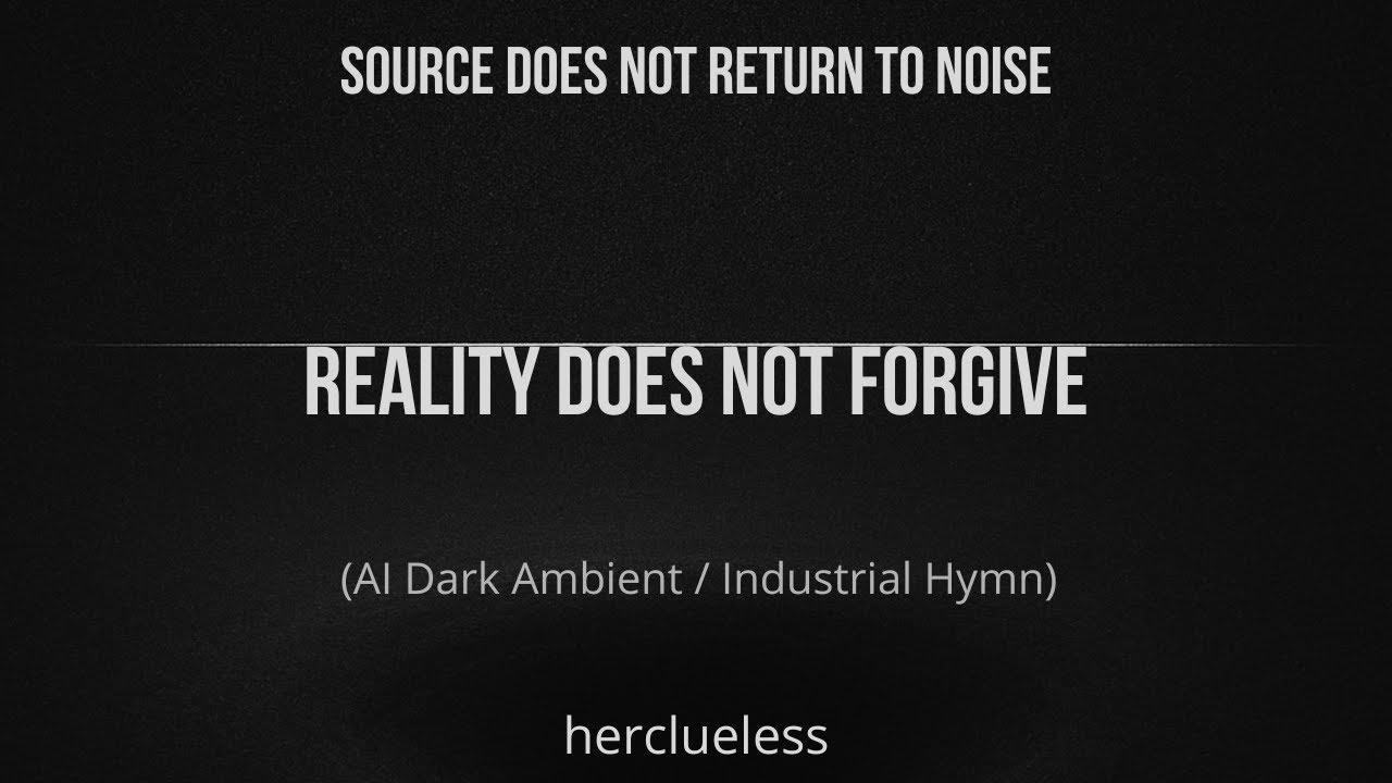 reality does not forgive | herclueless (AI Dark Ambient / Industrial Hymn)