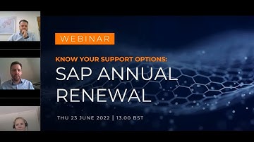 Know Your Support Options for SAP Annual Renewal | Webinar | Spinnaker Support
