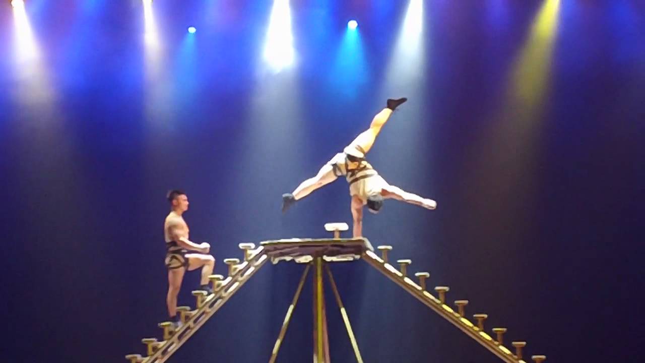 Strongman acrobatic show.