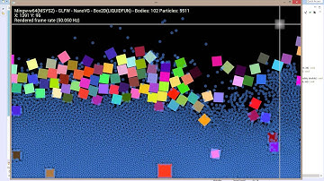 Liquidfun fluid physics simulation rendered with NanoVG