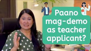Paano makapasa sa demo teaching | Teaching demonstration tips