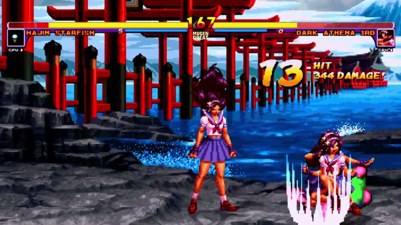 [Mugen GAME] HD Majin Starfish Vs Dark Athena 3RD