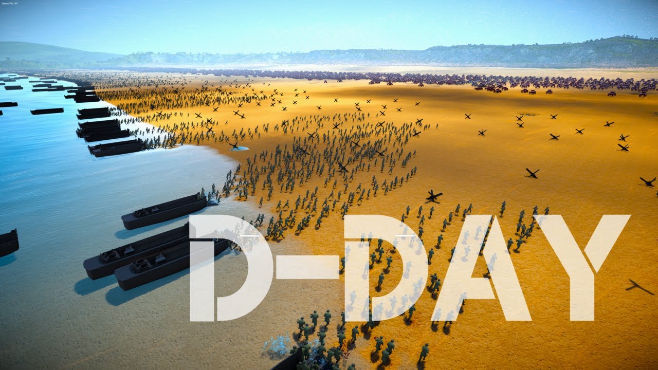 Ultimate Epic Battle Simulator 2 | 1MILLION US SOLDIERS land on Omaha Beach  |  D-DAY | 4K
