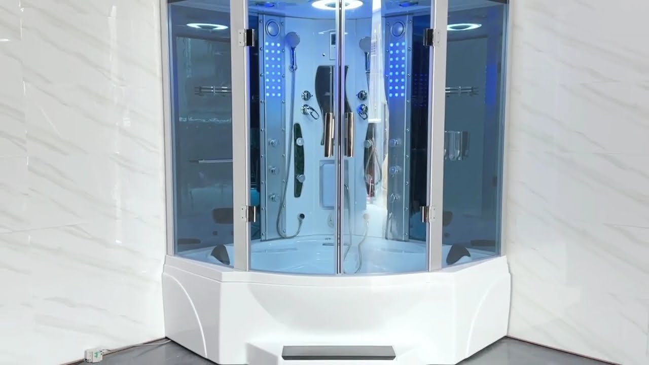 Mesa WS-608P Steam Shower Tub Combo-63\, image size:1280x720