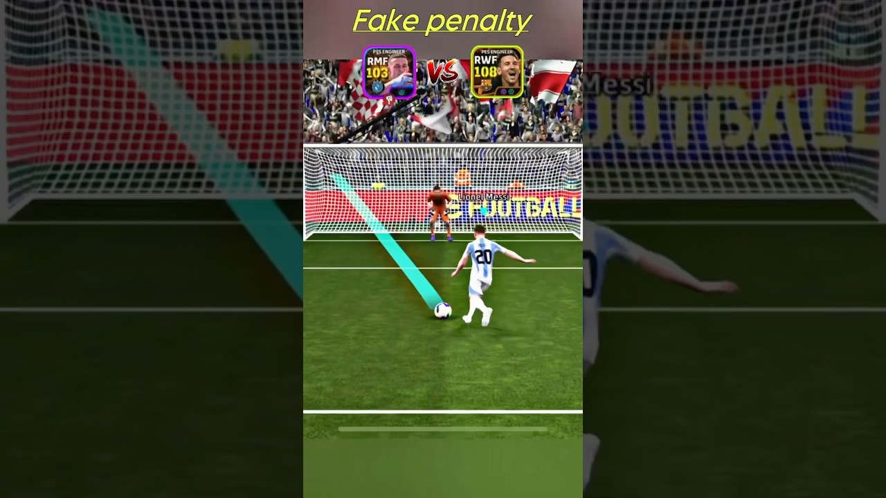 Foden vs Messi Fake penalty ￼ challenge 💖🫀