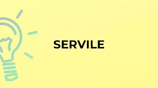 What is the meaning of the word SERVILE?