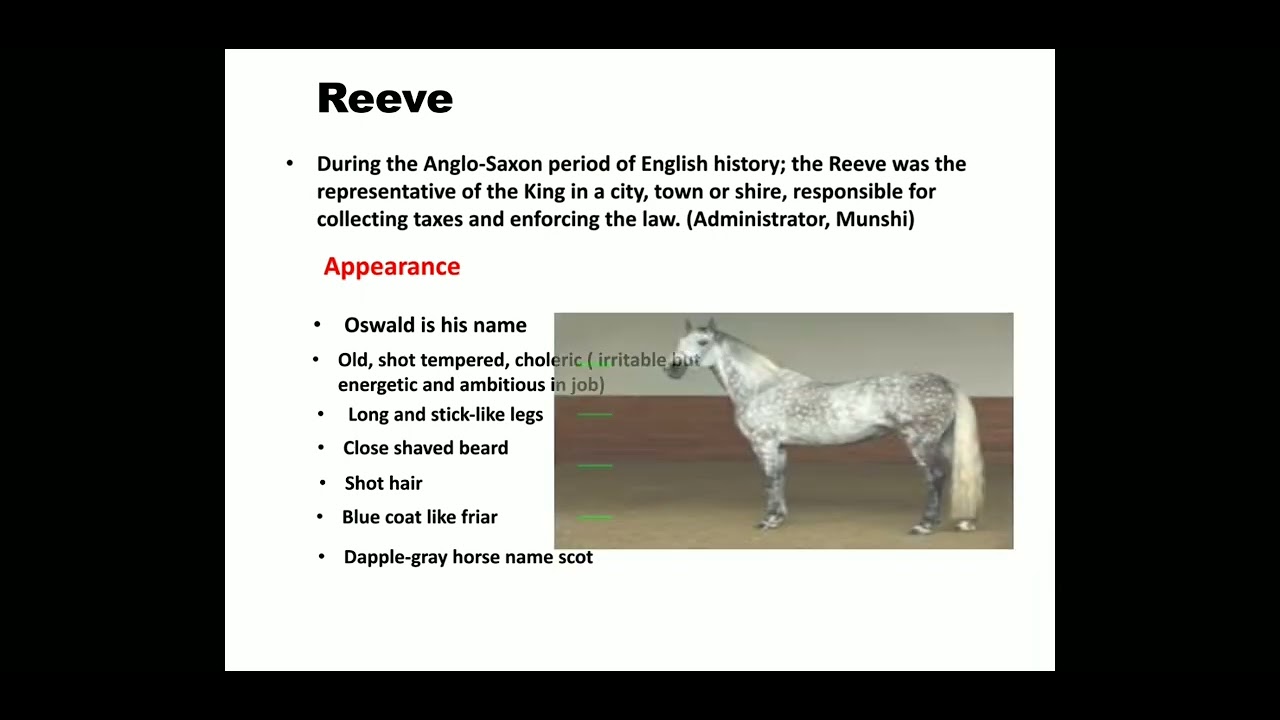 The Reeve Character in Canterbury Tales by Geoffrey Chaucer : complete ...