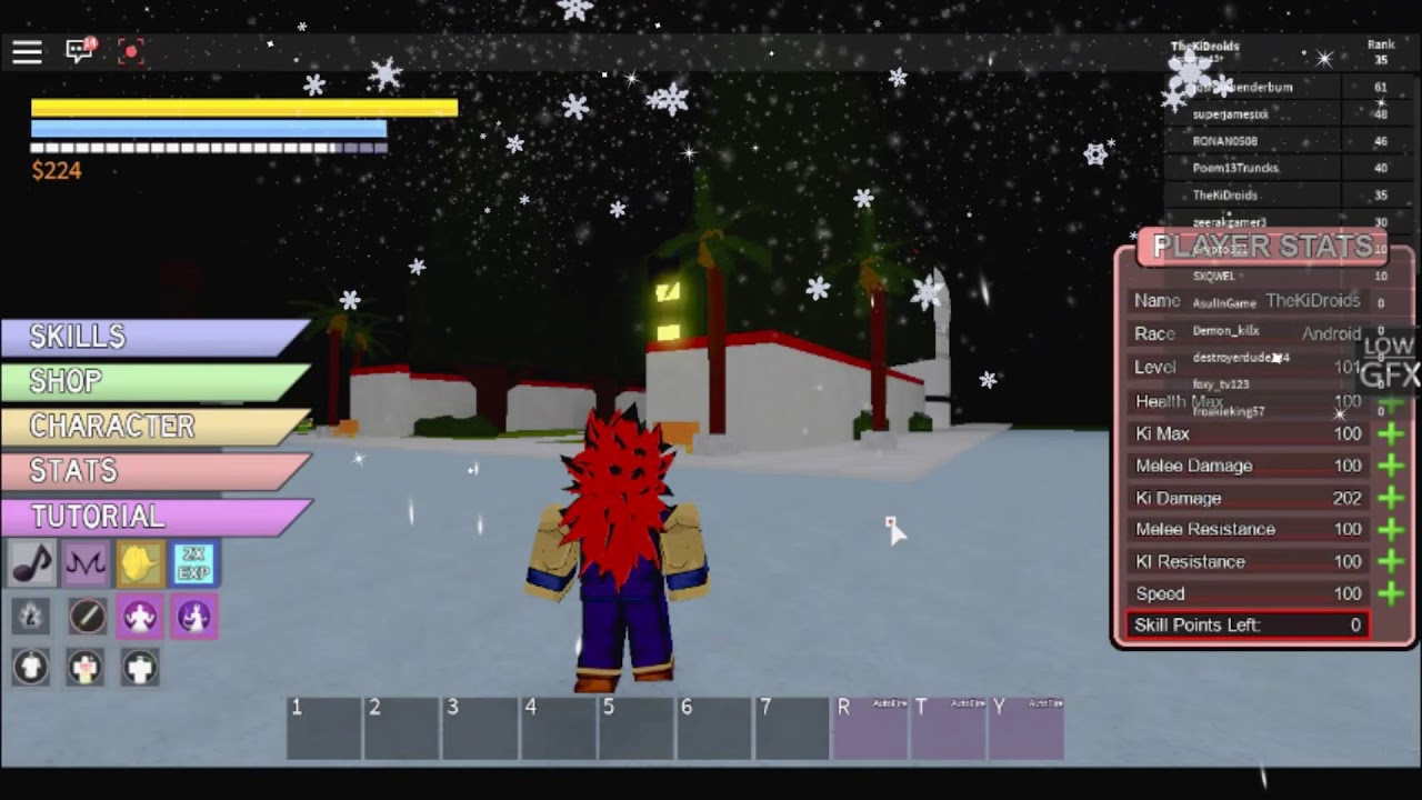 Android Lvl 100 stats(Dragon Ball Z Final stand ROBLOX)