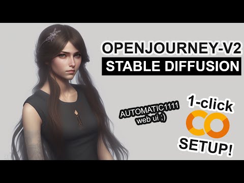 Openjourney-v2 - Stable Diffusion 1-CLICK Google Colab Setup