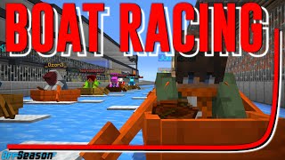 Intense Ice Boat Racing In Minecraft | Off Season Boatpark Raceway