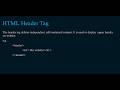 Header Tag in HTML #html #coding #programming #youtube #video #viral