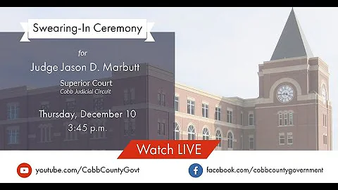 Swearing-In for Judge Jason Marbutt