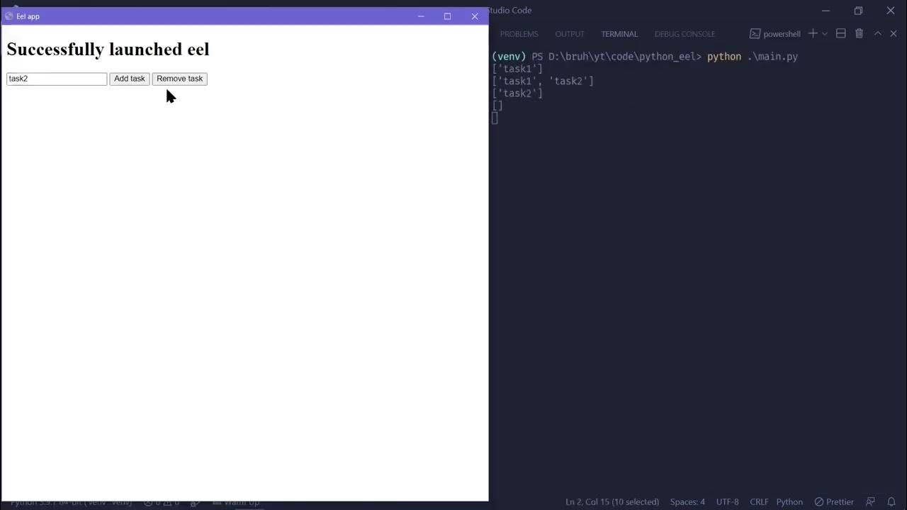 Eel python module #Shorts - YouTube