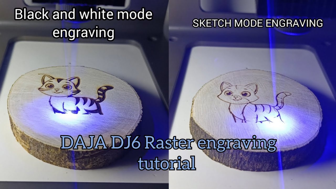 Raster engraving comparison using Daja dj6 mini engraving laser