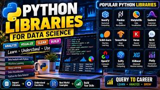 Python Libraries Explained 🐍 | NumPy, Pandas, Matplotlib, Seaborn & Scikit-learn