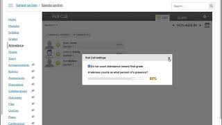 Using Roll Call Attendance in Canvas