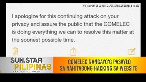 Comelec nangayo